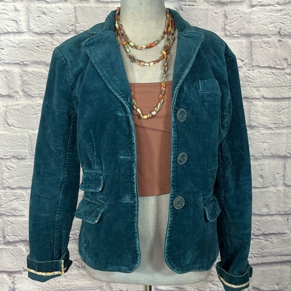 Paul & Joe Blue Corduroy Blazer Tailored Structured Design - Picture 1 of 13